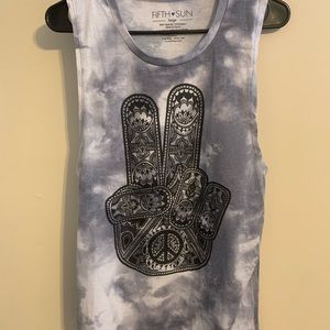 Tie dye peace sign tank top!